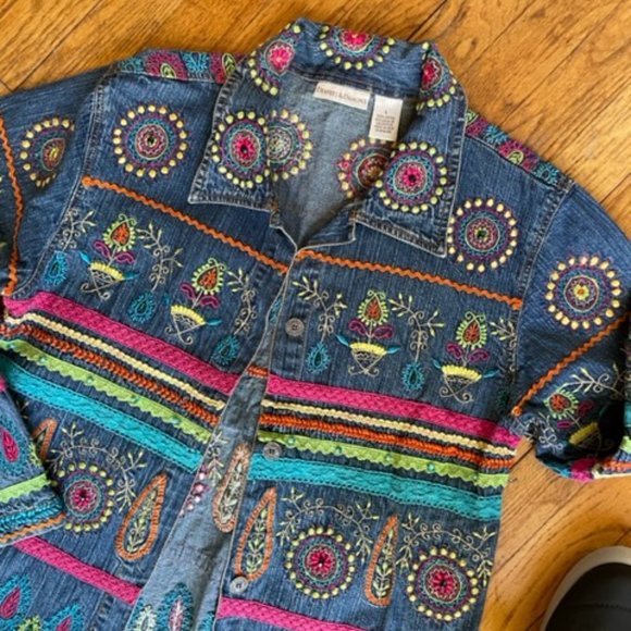 Draper's and Damon's Embroidered Denim Jacket - Picture 3 of 4